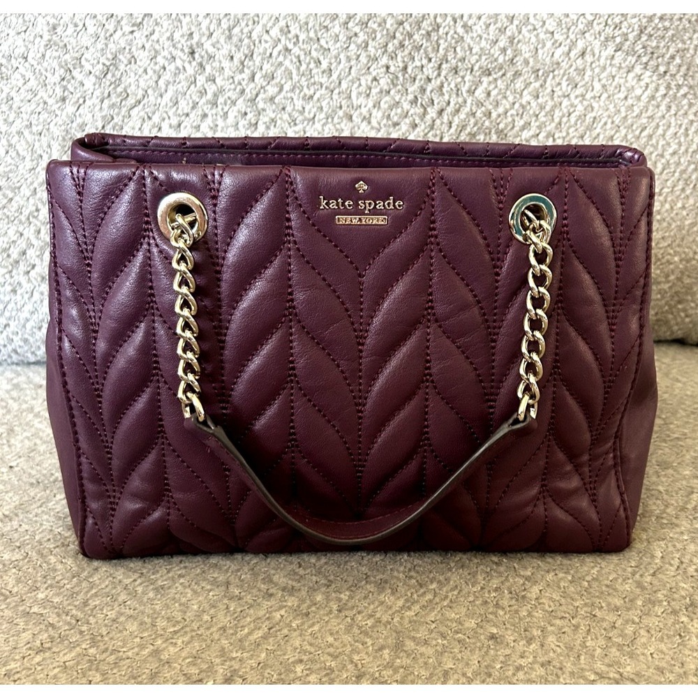 Kate Spade Briar Lane Mini Emelyn Quilted Crossbody Deep Plum Bag